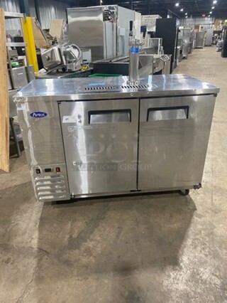 LATE MODEL 2018! ATOSA All Stainless Steel Dual Tower 4  Tap Beer Kegerator! On Casters!  Model MKC58 Serial MKC58AUS100318091600C40018 115V/60Hz/1 Phase 