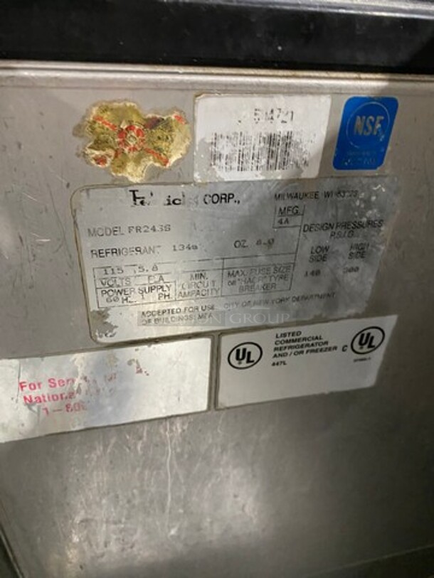 Perlick Commercial Beer Bottle Cooler! With Sliding Top Door! All Stainless Steel! Model: FR24SS 115V 1 Phase - Image 6 of 7