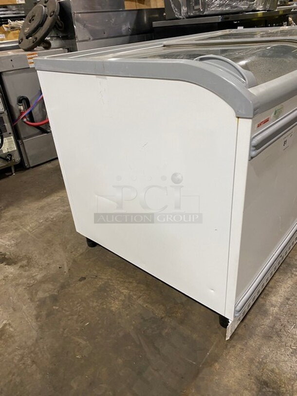 AHT Commercial Reach Down Chest Freezer Display Merchandiser! Model: PARIS145 SN: 40990900000069 110/120V 60HZ 1 Phase - Image 2 of 9