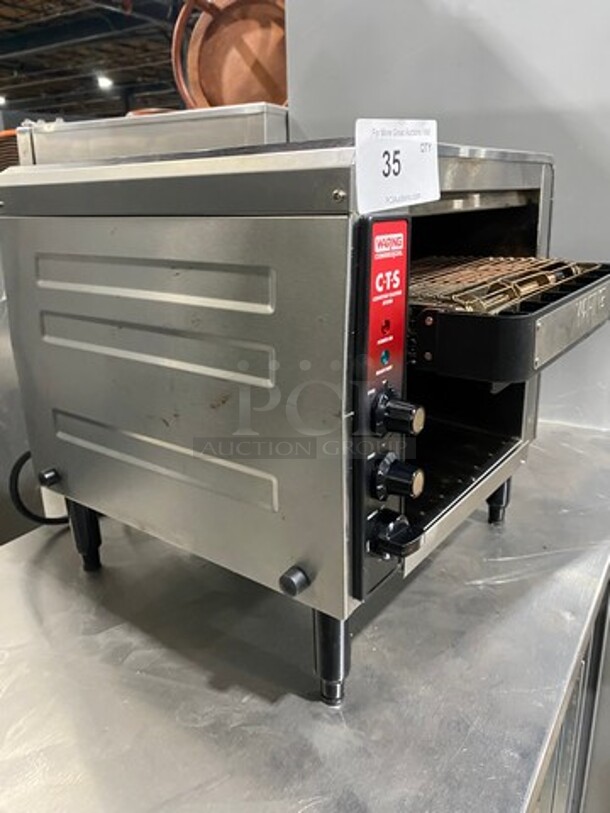 LIKE NEW! LATE MODEL! 2021 Waring Commercial Countertop Conveyor Toaster Oven! All Stainless Steel! On Legs! Model: CTS1000B 120V 60HZ 1 Phase - Image 3 of 8
