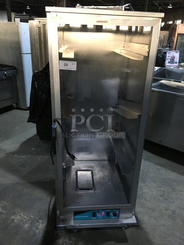 FAB! Toastmaster Commercial Single Door Food Warming Cabinet! With View Through Door! All Stainless Steel! On Casters! Model: E17UACINS20 SN:394600010807 120V 60HZ 1 Phase