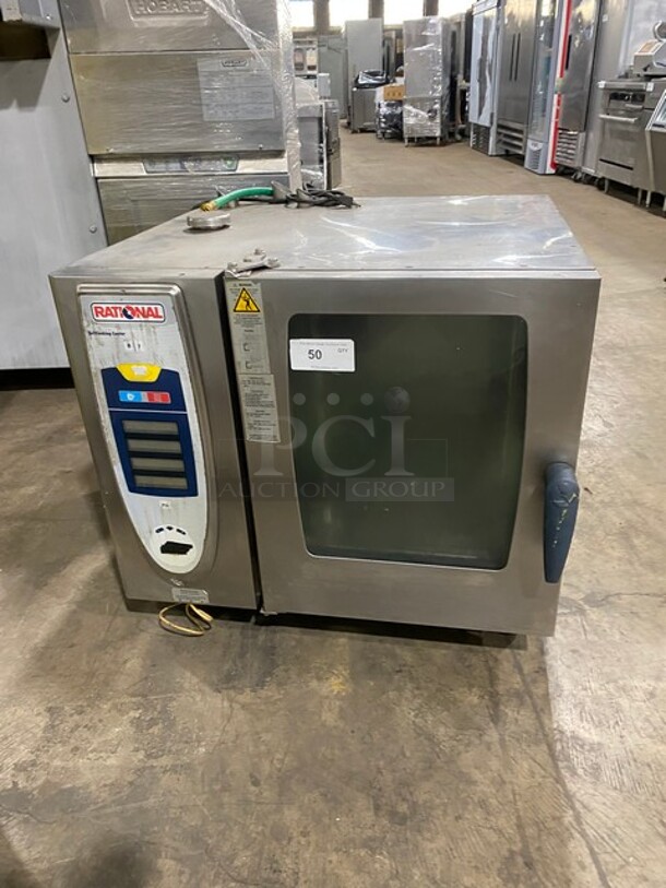WOW! Rational Commercial Natural Gas Powered Combi Oven! All Stainless Steel! On Legs! 120V 1 Phase! Model: SCC61G! - Image 1 of 9