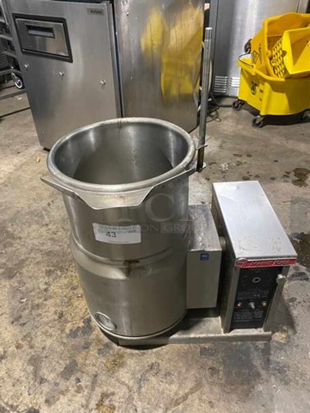 Market Forge Commercial Jacketed Tilting Soup Kettle! All Stainless Steel! Model: FT6CE SN: 562165V3598 240V 60HZ 3 Phase