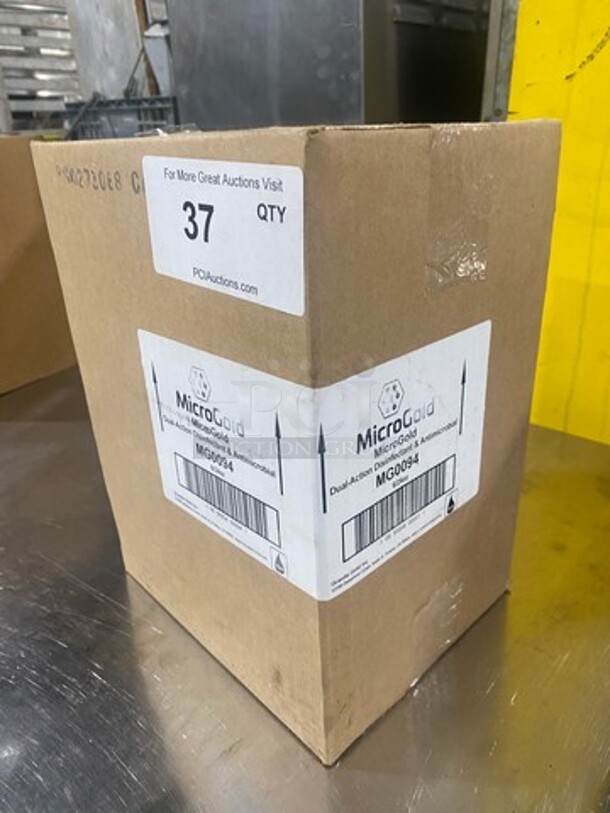 NEW! IN THE BOX! Micro Gold Dual Action Disinfectant And Antimicrobial Spray! 6 Bottles Per Box, 1 Box Per Item Number! - Image 2 of 6