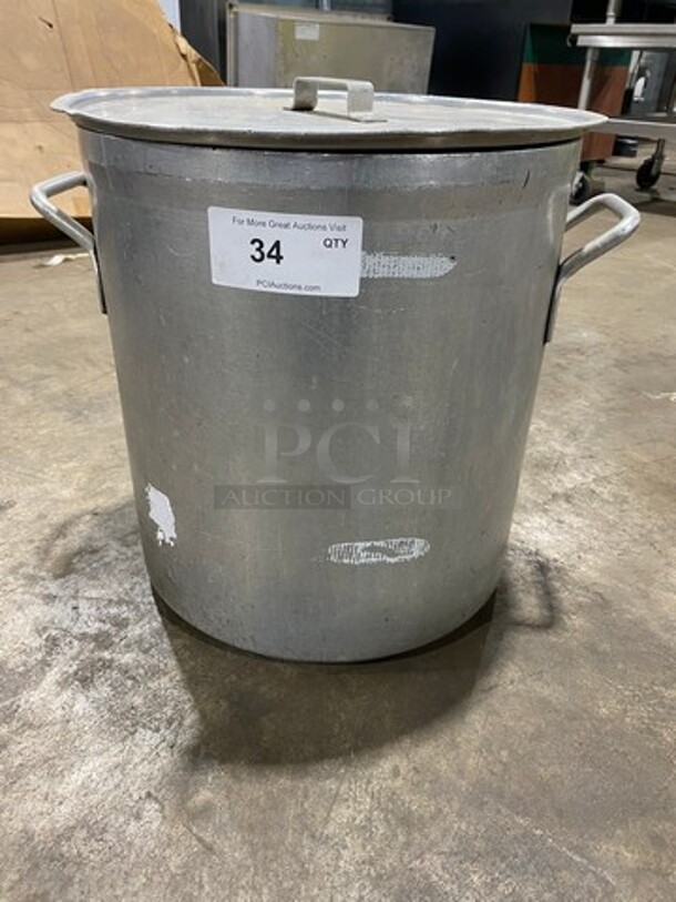 Metal Stock Pot! With Lid! With Side Handles!