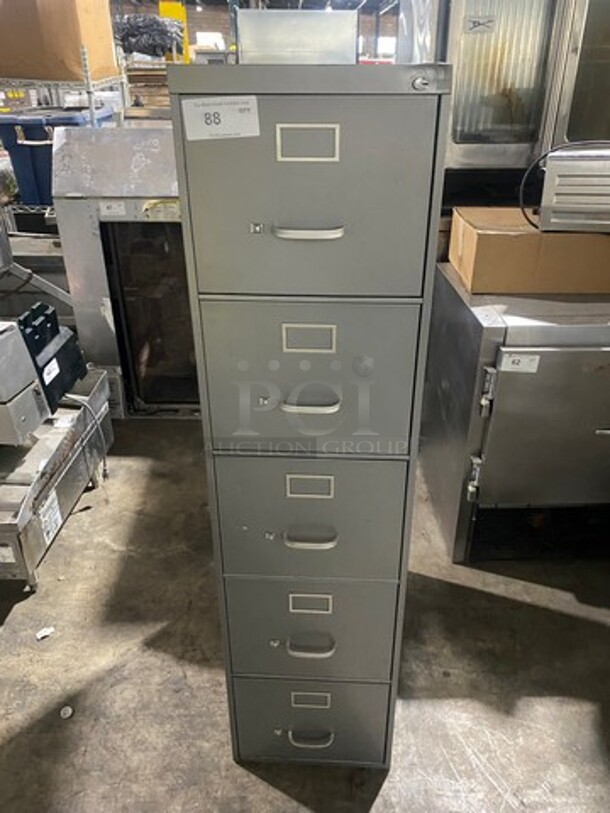Solid Grey 5 Drawer Filing Cabinet! - Image 1 of 5