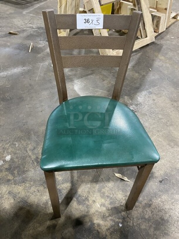 Plymold Heavy Duty Metal Frame Restaurant Chairs! 5 X Your Bid! 