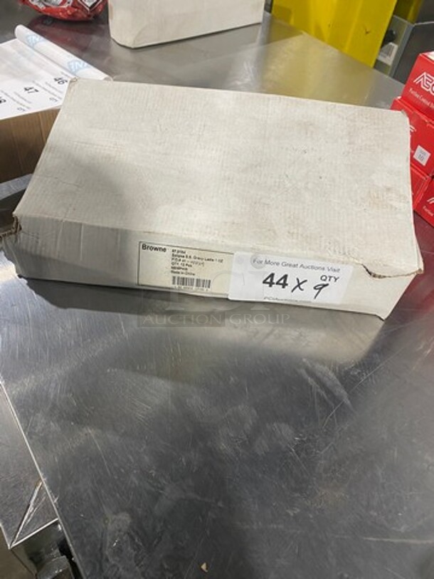 NEW! IN THE BOX! Browne 1 OZ Ladles! Stainless Steel! 9 Ladles Per Box! 1 Box Per Lot! 9x Your Bid! - Image 1 of 6