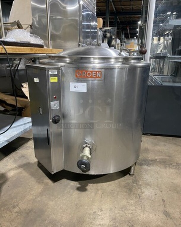 Groen Commercial Electric Powered Soup Kettle! All Stainless Steel! On Legs! Model: EE40 SN: 342D 208V 3 Phase - Image 1 of 11