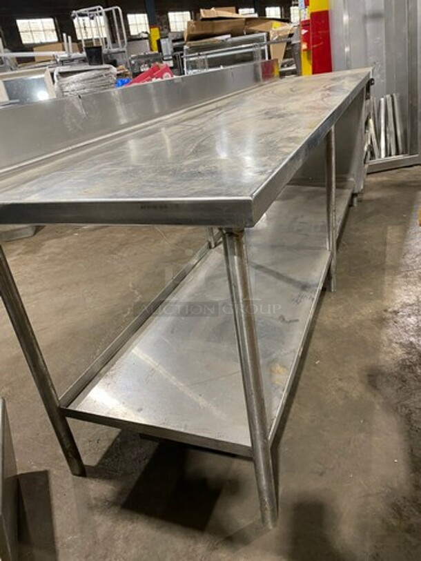 Solid Stainless Steel Work Top/ Prep Table! With Storage Space Underneath! On Legs! - Image 3 of 6