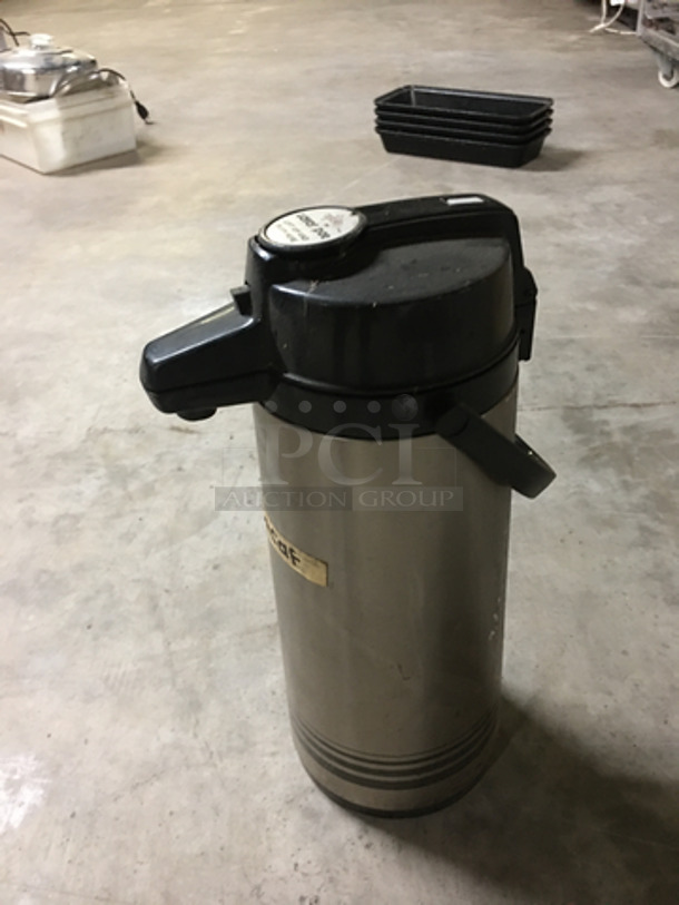 1 Coffee Holder/Dispenser! 2 Creamer/Milk Dispensers! All Have Stainless Steel Body! - Image 2 of 5