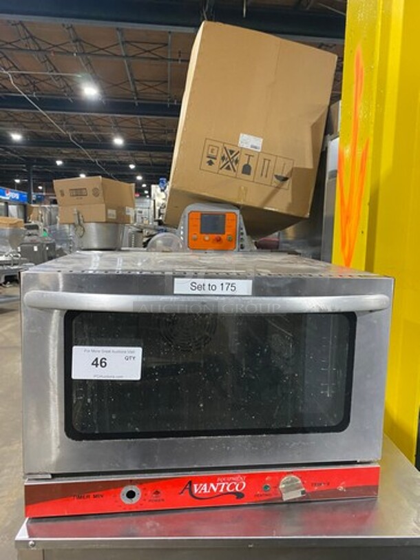 AVANTCO Commercial 1/2 Size Convection Oven! All Stainless Steel! Model 177CO16120!  1500Watts 120V 1Phase - Image 1 of 8