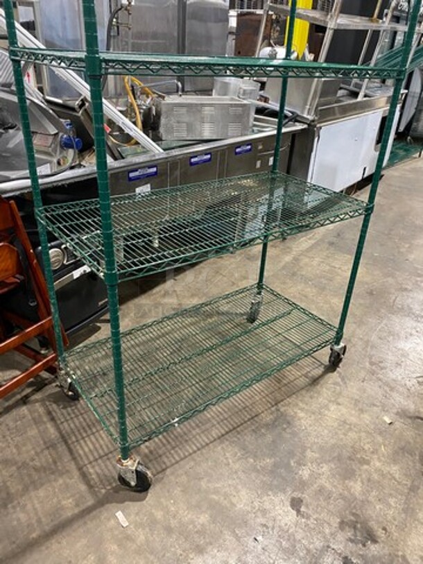 Metro 3 Tier Shelf! On Casters! BUYER MUST DISMANTLE! PCI CANNOT DISMANTLE FOR SHIPPING! PLEASE CONSIDER FREIGHT CHARGES! - Image 3 of 8