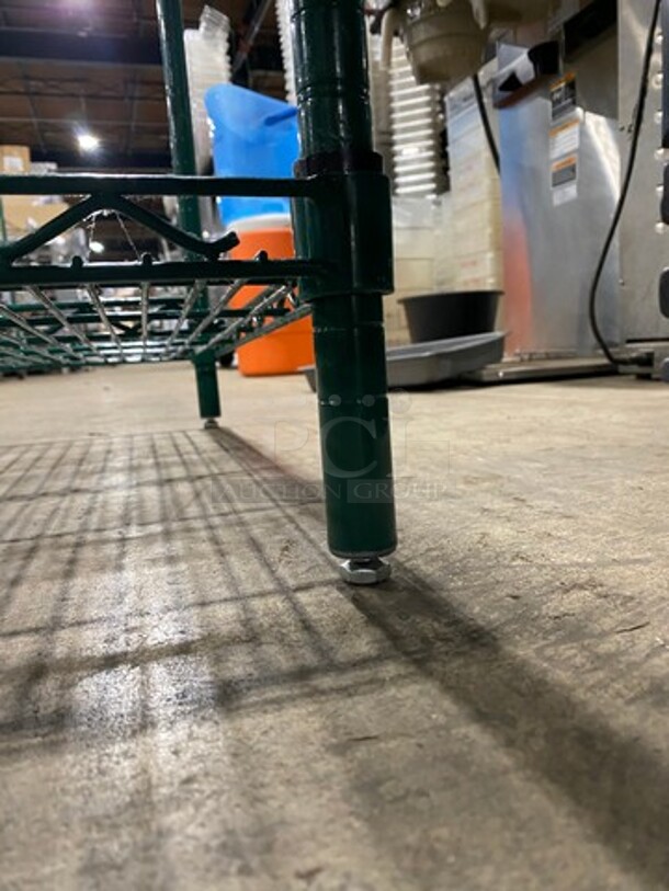 Metro 4 Tier "L" Shaped Shelf! On Legs! BUYER MUST DISMANTLE! PCI CANNOT DISMANTLE FOR SHIPPING! PLEASE CONSIDER FREIGHT CHARGES! - Image 5 of 9