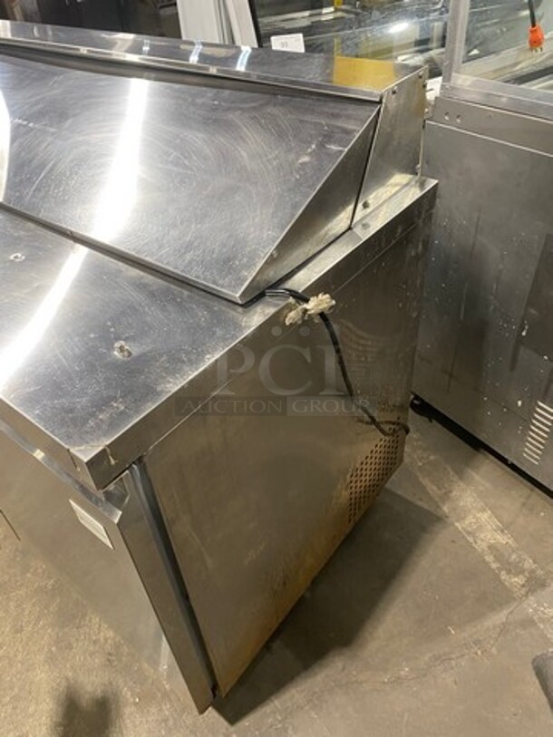 EQ Kitchen Line Commercial Refrigerated Sandwich Prep Table! With 3 Door Storage Space Underneath! Poly Coated Racks! All Stainless Steel! On Casters! Model: SCL3 SN: 6455423716101406 115V - Image 4 of 9
