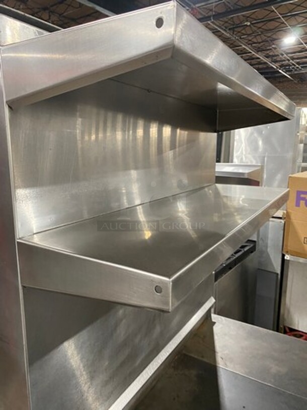 Jade Range Commercial Natural Gas Powered French Top/ Hot Plate Stove! With Raised Back Splash With Double Overhead Shelf! With Oven Underneath! All Stainless Steel! On Casters! - Image 6 of 12