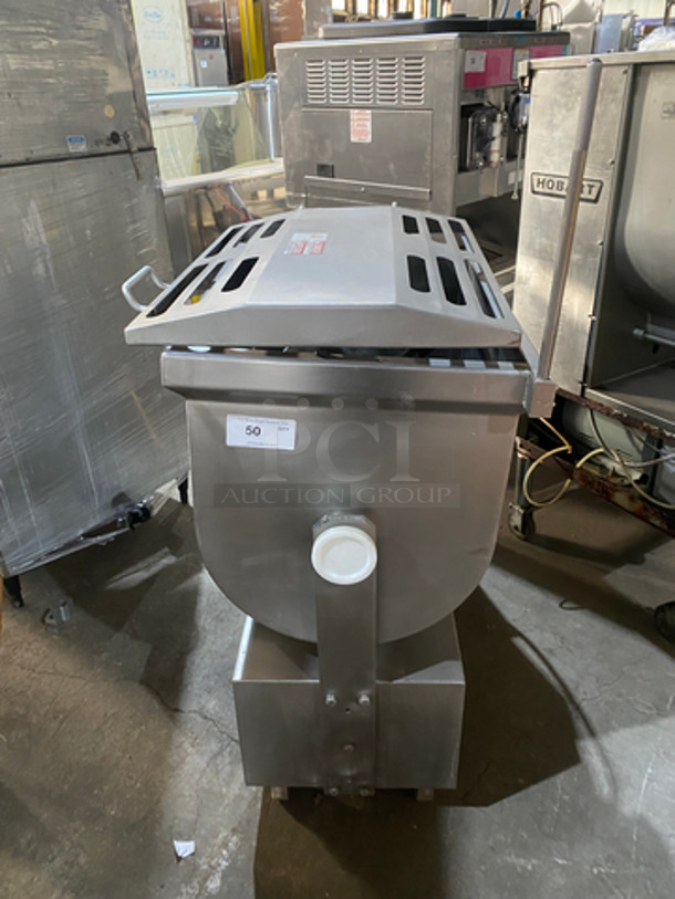 GREAT! Koch Commercial Floor Style Meat Seasoning/Mixing Tumbler! All Stainless Steel! On Casters! Model: A-150 SN:108810-2000 208V 60HZ