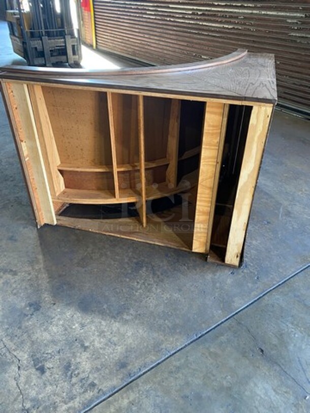 NEW! Single Sided Curved Black Cushioned Booth Seat! With Wooden Outline! Perfect For In The Corner Placement! Can Be Connected With Any Of The Booths Listed! 3x Your Bid! - Image 3 of 5
