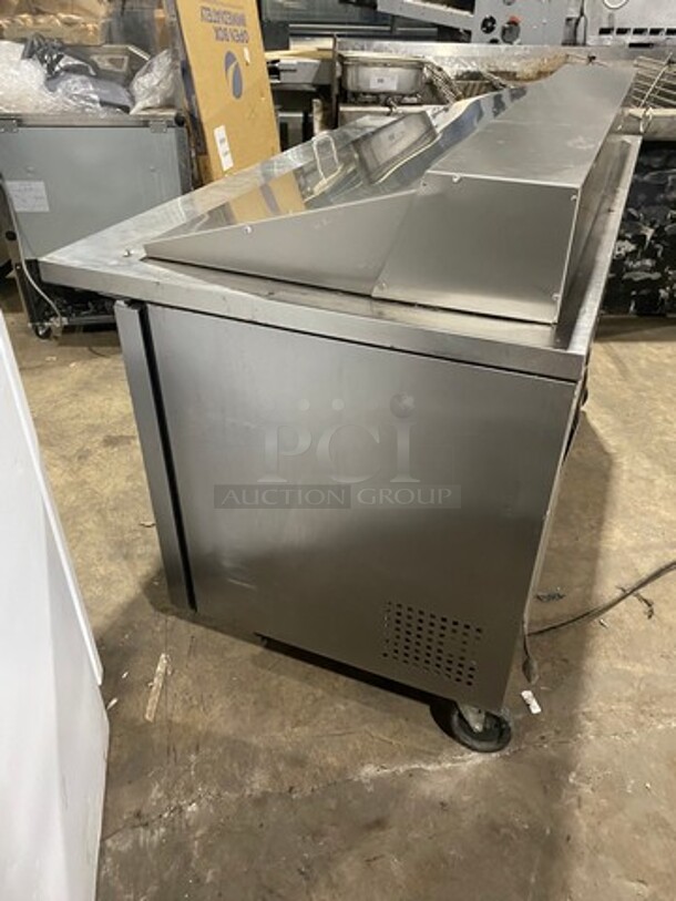True Commercial Refrigerated Sandwich Prep Table! With 2 Door Underneath Storage Space! All Stainless Steel! On Casters! WORKING WHEN REMOVED! Model: TSSU6024MBST SN: 5175478 115V 60HZ 1 Phase - Image 4 of 10