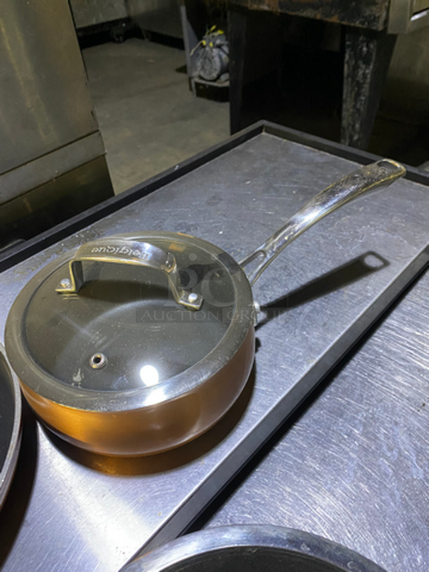 Belgique 3 Piece Cookware! 2 Sauté Pans And Frying Pan! In Copper! 3x Your Bid! - Image 3 of 4