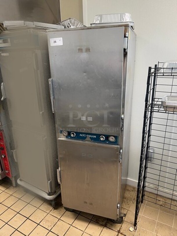 Alto Shaam Commercial Heated Holding Cabinet/ Food Warmer! All Stainless Steel! On Casters! WORKING WHEN REMOVED! Model: 1000UPVSI SN: 506004490 208/240V 60HZ 1 Phase