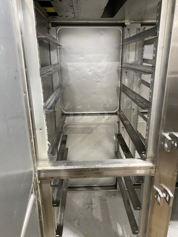 COOL! Traulsen Commercial Split Doors Reach In Refrigerator! With Racks! All Stainless Steel! On Legs! Model: G2P0000 SN: T544250A97 115V 60HZ 1 Phase - Image 5 of 8