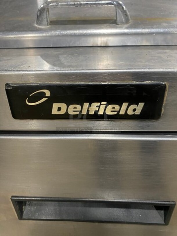 Delfield 2 Drawer Refrigerated Prep Table! On Commercial Casters! - Image 9 of 10