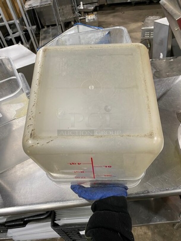 Cambro 18Qt Clear Poly Food Containers! 3x Your Bid! - Image 5 of 5