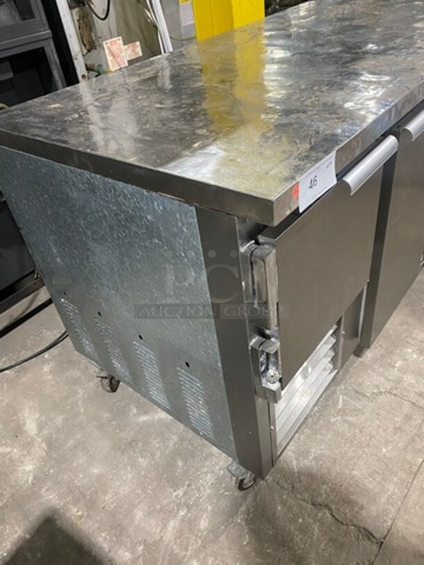 COOL! Leader Commercial 3 Door Lowboy/ Worktop Cooler! With Poly Coated Racks! All Stainless Steel! On Casters! Model: LB60SC SN: PU05C0202 115 Volts, 1 Phase  - Image 2 of 11
