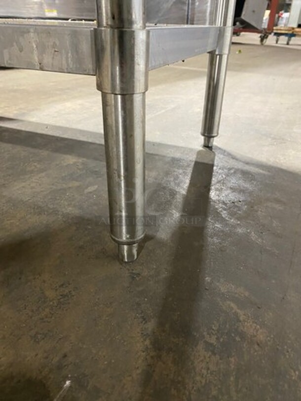 Solid Stainless Steel Work Top/ Prep Table! With Storage Space Underneath! On Legs! - Image 7 of 8