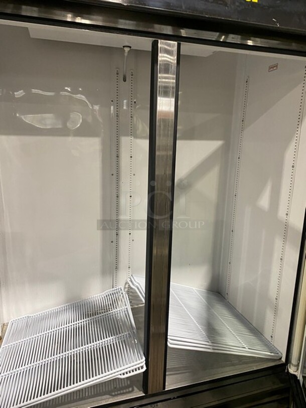 True 2 Door Reach In Cooler Merchandiser! With View Through Doors! With Poly Coated Racks! Model: GDM49 SN:7443104 115V 1PH - Image 3 of 7