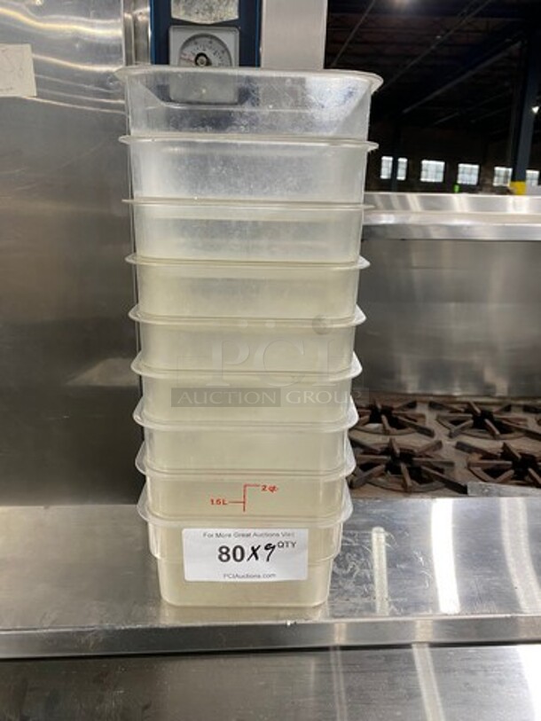 Cambro Clear Poly Food Containers! 9x Your Bid! - Image 1 of 7