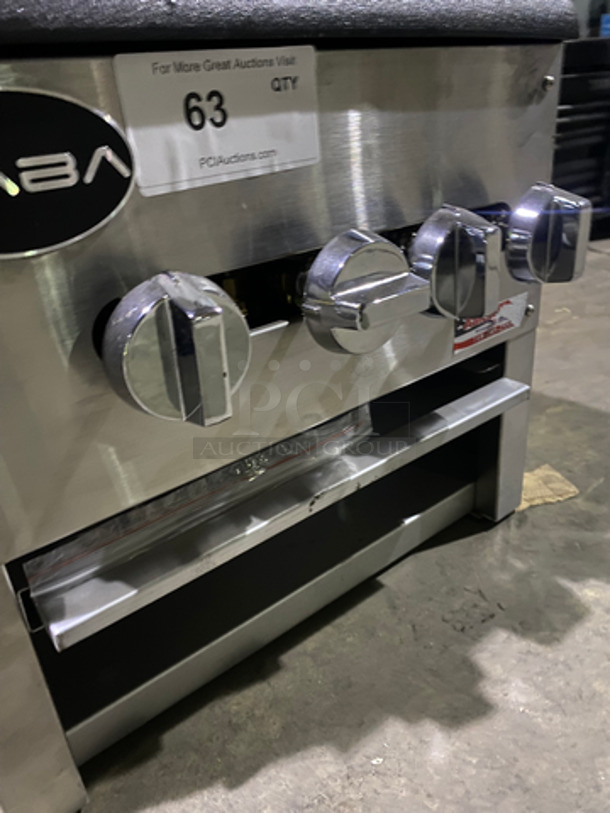 SWEET! NEW! SABA Commercial Countertop Natural Gas Powered 2 Burner Stove! Stainless Steel Body! - Image 6 of 9