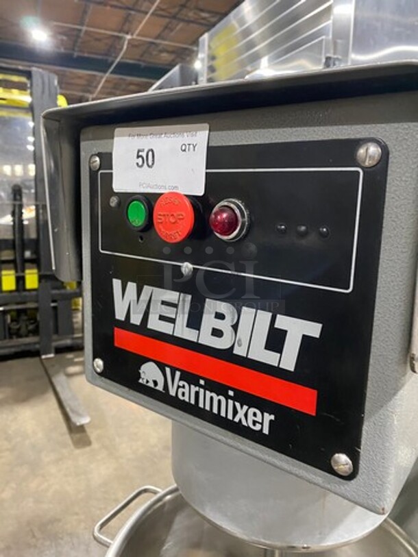 NICE! Welbilt Varimixer Commercial 40 Qt Planetary Mixer! With Mixing Bowl And Hook Attachment! Model: W40 SN: 6913030002EA! 208V 3 Phase! - Image 7 of 10