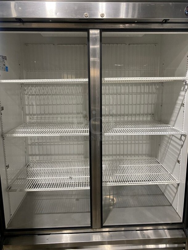 TRUE All Stainless Steel 2 Door Reach In Freezer! Model: T-49F ASerial 7684129! 115V 1 Phase! On Casters!  - Image 5 of 9
