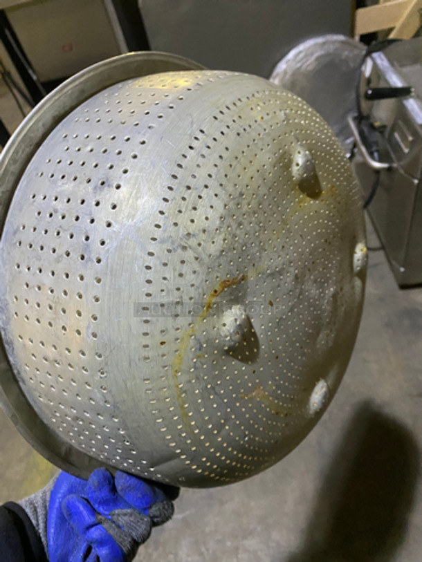 1 Metal Bowl And 1 Metal Perforated Bowl! - Image 4 of 4