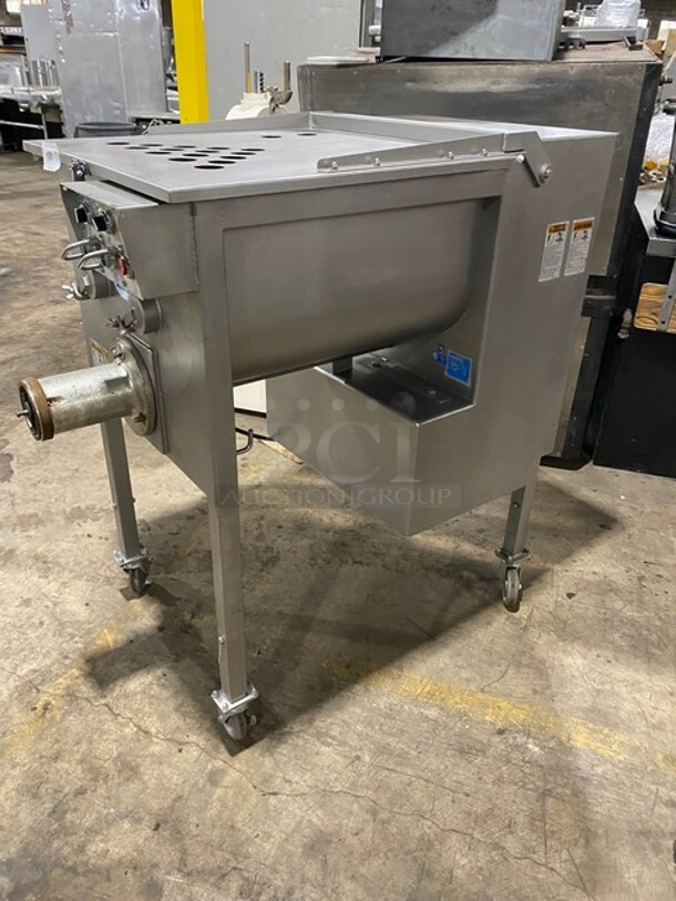 Nice! Biro Floor Style Meat Mixer/Grinder! Model EMG32 Serial 6878! 7.5 Horse Power! 208V 3PH! On Legs With Casters! - Image 2 of 9