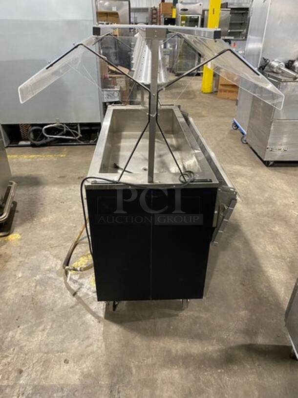 Vollrath Commercial Refrigerated Food Serving Station Counter/ Cold Pan! With Sneeze Guard! With Lowering Prep Line! Stainless Steel Body! On Casters! Model: R3871660 SN: B31500809205001 120V 60HZ 1 Phase - Image 4 of 10
