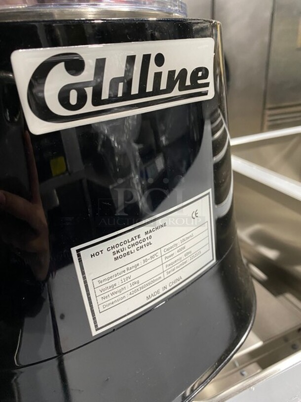 NEW! Coldline Commercial Countertop Hot Chocolate Machine! 110V! Model: CH10L SN: 2212115! - Image 7 of 8