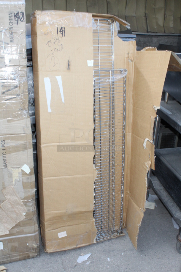 BRAND NEW SCRATCH & DENT! Chrome Wire Shelfs. 2 Sizes. 24x48 & 24x60. 2x Your Bid - Image 1 of 4