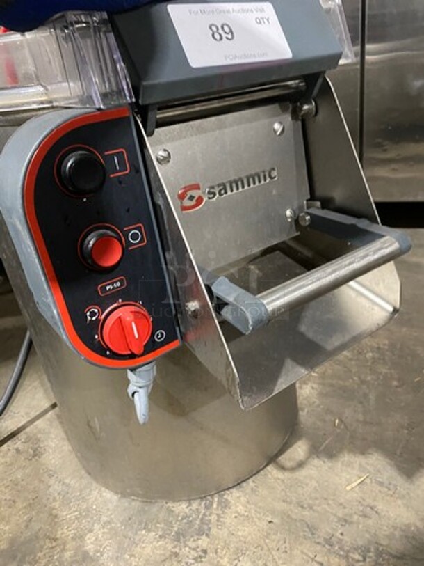 Sammic Commercial Countertop Electric Powered Potato Peeler! Stainless Steel! Model: PI10 SN: 10006081300009 120V 60HZ 1 Phase - Image 6 of 9