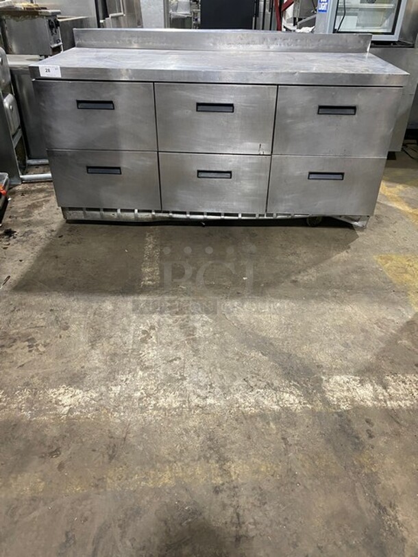 Delfield All Stainless Steel Refrigerated 6 Drawer Lowboy/Worktop Cooler! MN:STD4472 Serial 1411152001132! 115V 60HZ 1Phase! On Casters! - Image 1 of 10