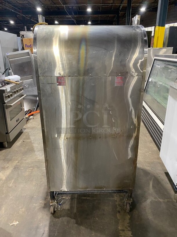 AMAZING! Ole Hickory Pits Wood Burning Barbecue Multi-Use Smoker! Natural Gas Powered! With 4 Oven Racks! All Stainless Steel! Model CTO Serial C161010184! On Casters! WORKING WHEN REMOVED! - Image 4 of 10