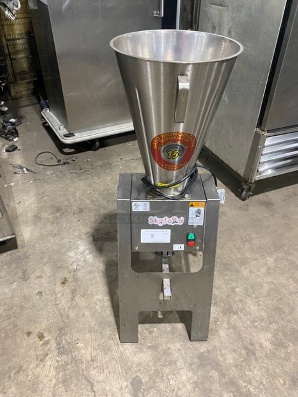 SUPER! 2021 Skyfood Commercial Floor Style Food Blender! All Stainless Steel! Model LAR15LMB Serial 657581000179! 115V! WORKING WHEN REMOVED! - Image 1 of 8