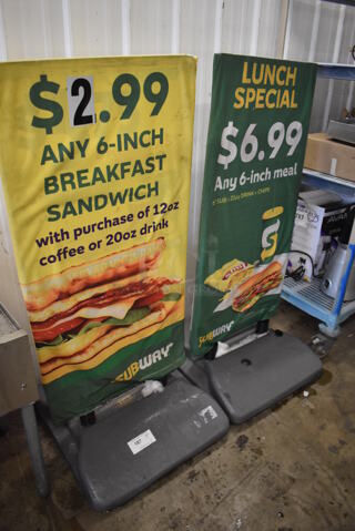2 Subway Signs. 24x28x56. 2 Times Your Bid!
