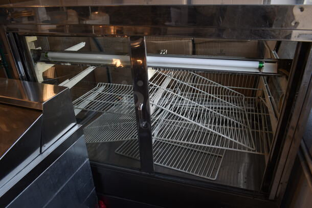 CustomCool CGB48DR Stainless Steel Commercial Floor Style Deli Display Case Merchandiser. Tested and Powers On But Does Not Get Cold - Image 6 of 8