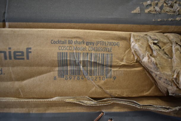 PALLET LOT of 25 BRAND NEW IN BOX! Zown Maxchief Cocktail80 PT017X004 Shark Grey Table. Stock Picture Used as Gallery. 25 Times Your Bid! - Image 6 of 7