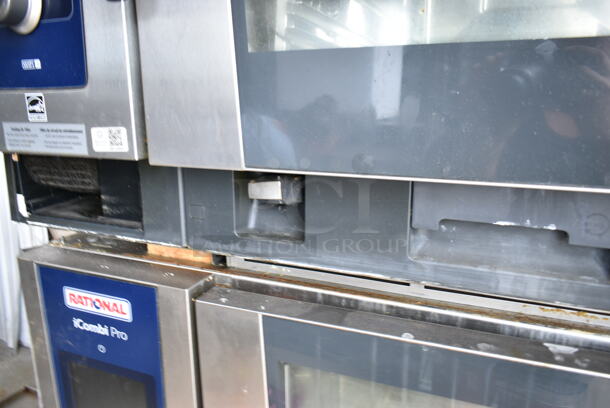 2 2021 Rational Stainless Steel Commercial iCombi Pro Combitherm Convection Ovens on Commercial Casters. Top Model: LM100CE.AXXXX. Bottom Model: LSF100EE.AXXXX. 440/480 Volts, 3 Phase. 2 Times Your Bid! - Image 6 of 12