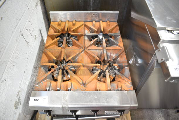 BRAND NEW SCRATCH AND DENT! Garland GTOG24-4 Stainless Steel Commercial Countertop Natural Gas Powered 4 Burner Range. 120,000 BTU. - Image 4 of 8