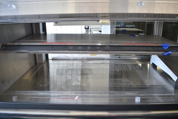 BRAND NEW SCRATCH AND DENT! Custom Deli's Inc ILW8CBSS Metal Commercial Floor Style Warming Display Case Merchandiser. 120/208 Volts, 3 Phase.  - Image 6 of 11
